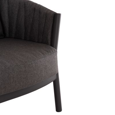 OUTDOOR LOUNGE SET 5PCS SHANKS HM6206.01 DARK GREY ALUMINUM-OLEFIN FABRIC-3D PRINT GLASS