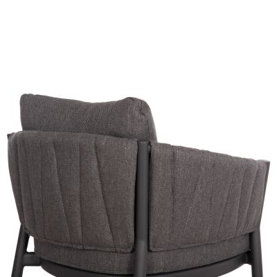 OUTDOOR LOUNGE SET 5PCS SHANKS HM6206.01 DARK GREY ALUMINUM-OLEFIN FABRIC-3D PRINT GLASS