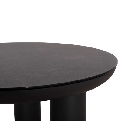 OUTDOOR LOUNGE SET 5PCS SHANKS HM6206.01 DARK GREY ALUMINUM-OLEFIN FABRIC-3D PRINT GLASS