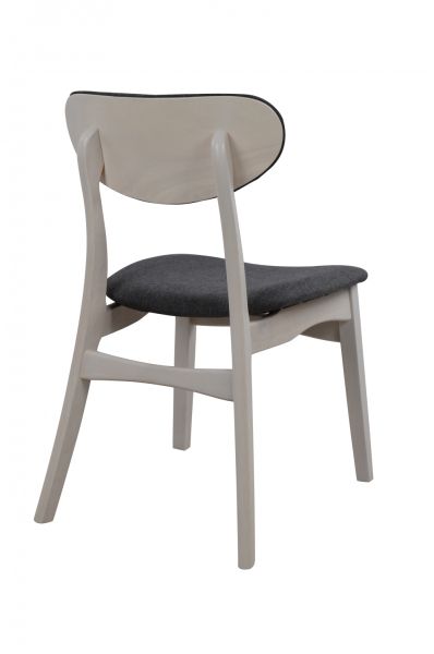 Wooden chair wash white Loaded HM0151.01 seat and back from fabric 47x58x82cm