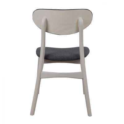 Wooden chair wash white Loaded HM0151.01 seat and back from fabric 47x58x82cm