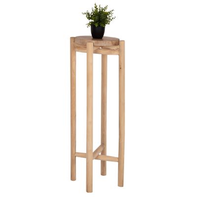 FLOWER PEDESTAL HOVER HM7936 TEAK WOOD IN NATURAL COLOR Φ30x100Hcm.