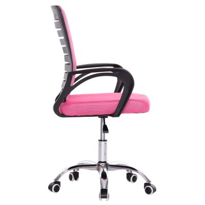 OFFICE CHAIR TRAIL B'RATED HM1192.95 PINK MESH-CHROMED METAL LEG 62x51x98Hcm.
