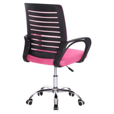 OFFICE CHAIR TRAIL B'RATED HM1192.95 PINK MESH-CHROMED METAL LEG 62x51x98Hcm.