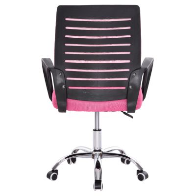 OFFICE CHAIR TRAIL B'RATED HM1192.95 PINK MESH-CHROMED METAL LEG 62x51x98Hcm.