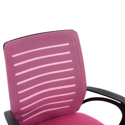 OFFICE CHAIR TRAIL B'RATED HM1192.95 PINK MESH-CHROMED METAL LEG 62x51x98Hcm.