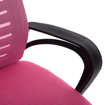 OFFICE CHAIR TRAIL B'RATED HM1192.95 PINK MESH-CHROMED METAL LEG 62x51x98Hcm.