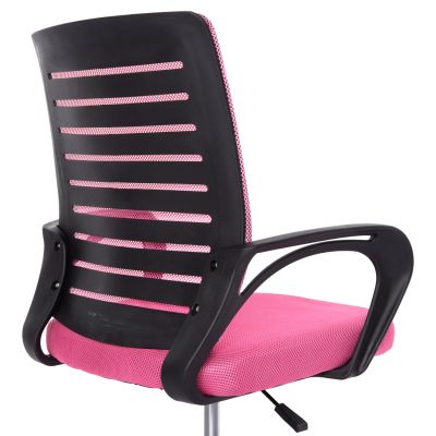 OFFICE CHAIR TRAIL B'RATED HM1192.95 PINK MESH-CHROMED METAL LEG 62x51x98Hcm.