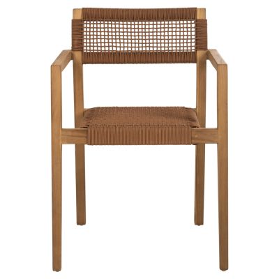 ARMCHAIR CHARLOTTE HM9637.01 TEAK WOOD & BROWN ROPE--B'RATED 59x54x83Hcm.