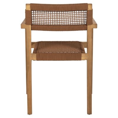 ARMCHAIR CHARLOTTE HM9637.01 TEAK WOOD & BROWN ROPE--B'RATED 59x54x83Hcm.