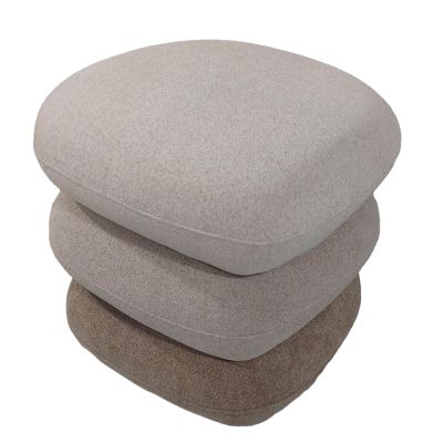 STOOL SWIVEL RUBICON HM18472.12 FABRIC 3 SHADES OF BEIGE 45x45x45.5Hcm.