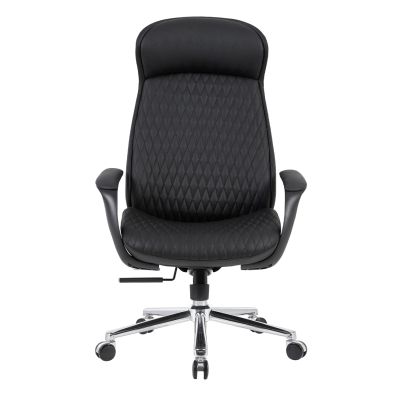 OFFICE CHAIR VELUM HM1233.01 BLACK PU--CHROMED BASE 71x69x116-122Hcm