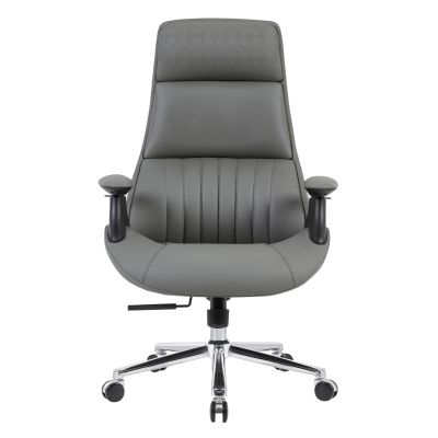 OFFICE CHAIR PULSE HM1234.10 GREY PU--CHROMED BASE 73x70x115-121(H)cm