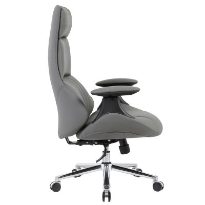 OFFICE CHAIR PULSE HM1234.10 GREY PU--CHROMED BASE 73x70x115-121(H)cm