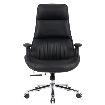OFFICE CHAIR PULSE HM1234.01 BLACK PU--CHROMED BASE 73x70x115-121(H)cm