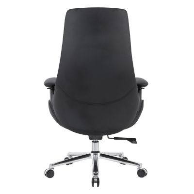 OFFICE CHAIR PULSE HM1234.01 BLACK PU--CHROMED BASE 73x70x115-121(H)cm