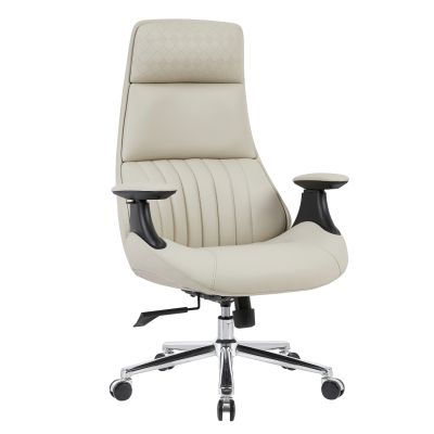 OFFICE CHAIR PULSE HM1234.02 BEIGE PU--CHROMED BASE 73x70x115-121(H)cm
