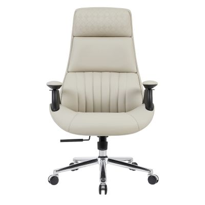 OFFICE CHAIR PULSE HM1234.02 BEIGE PU--CHROMED BASE 73x70x115-121(H)cm