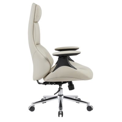 OFFICE CHAIR PULSE HM1234.02 BEIGE PU--CHROMED BASE 73x70x115-121(H)cm