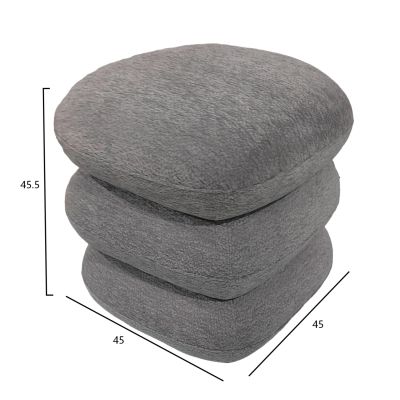 STOOL SWIVEL RUBICON HM18472.01 GREY FABRIC 45x45x45.5Hcm.