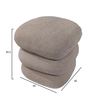 STOOL SWIVEL RUBICON HM18472.02 BEIGE FABRIC 45x45x45.5Hcm.
