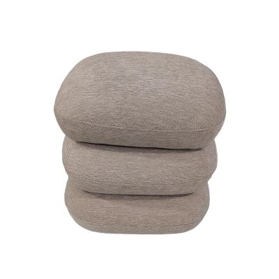STOOL SWIVEL RUBICON HM18472.02 BEIGE FABRIC 45x45x45.5Hcm.