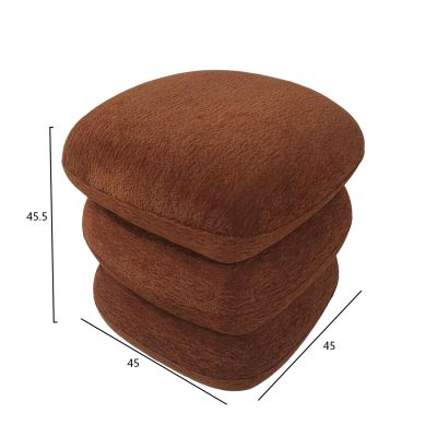 STOOL SWIVEL RUBICON HM18472.04 BRICK RED FABRIC 45x45x45.5Hcm.