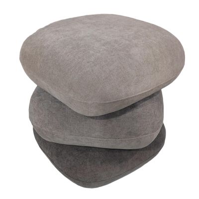 STOOL SWIVEL RUBICON HM18472.11 FABRIC 3 SHADES OF GREY 45x45x45.5Hcm.