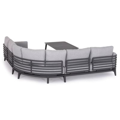 OUTDOOR LOUNGE SET 4PCS ORION CORNER HM6191.01 DARK GREY ALUMINUM & OLEFIN