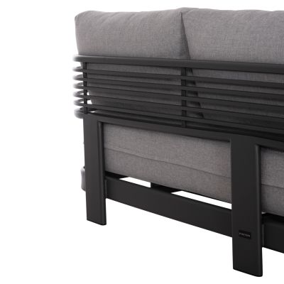 OUTDOOR LOUNGE SET 4PCS AURA HM6193.01 GREY ALUMINUM-OLEFIN FABRIC-ROCK BEAM TOP