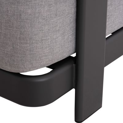 OUTDOOR LOUNGE SET 4PCS AURA HM6193.01 GREY ALUMINUM-OLEFIN FABRIC-ROCK BEAM TOP