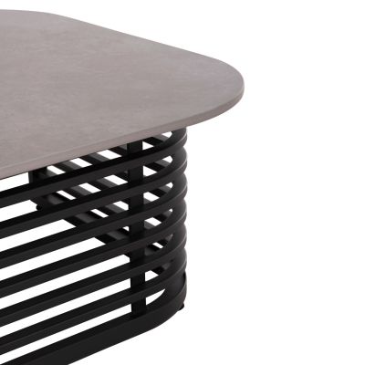 OUTDOOR LOUNGE SET 4PCS AURA HM6193.01 GREY ALUMINUM-OLEFIN FABRIC-ROCK BEAM TOP