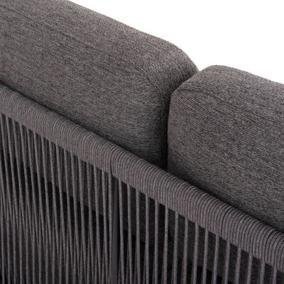 OUTDOOR LOUNGE SET 4PCS ELYSIA HM6186.01 DARK GREY ALUMINUM-ROPE-P.E.FABRIC