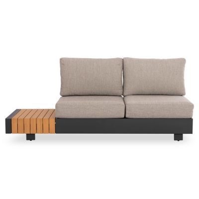 OUTDOOR CORNER LOUNGE SET 4PCS ADHARA HM6189 ALUMINUM-OLEFIN FABRIC-SINTERED STONE