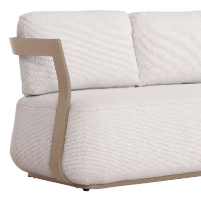 LOUNGE SET 5PCS PACIFIC HM6253.04 ALUMINUM IN CHAMPAGNE COLOR - CREAM WHITE FABRIC