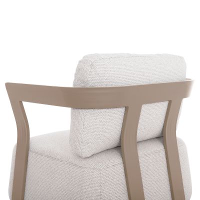 LOUNGE SET 5PCS PACIFIC HM6253.04 ALUMINUM IN CHAMPAGNE COLOR - CREAM WHITE FABRIC