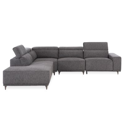 LEFT CORNER 5-SEAT SOFA WITH RECLINE LUNARIS HM3316.01L GREY FABRIC 307x267x94H