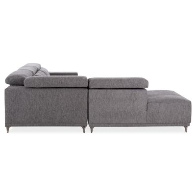 LEFT CORNER 5-SEAT SOFA WITH RECLINE LUNARIS HM3316.01L GREY FABRIC 307x267x94H