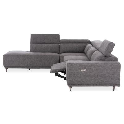 LEFT CORNER 5-SEAT SOFA WITH RECLINE LUNARIS HM3316.01L GREY FABRIC 307x267x94H