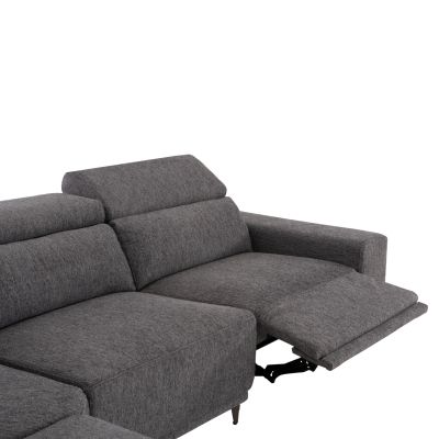 LEFT CORNER 5-SEAT SOFA WITH RECLINE LUNARIS HM3316.01L GREY FABRIC 307x267x94H