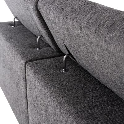 LEFT CORNER 5-SEAT SOFA WITH RECLINE LUNARIS HM3316.01L GREY FABRIC 307x267x94H