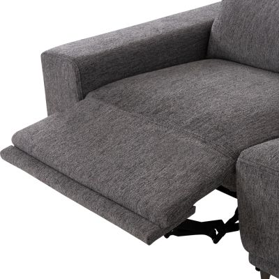 RIGHT CORNER 5-SEAT SOFA WITH RECLINE LUNARIS HM3316.01R GREY FABRIC 307x267x94H