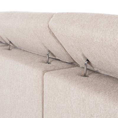 LEFT CORNER 5-SEAT SOFA WITH RECLINE LUNARIS HM3316.02L ECRU FABRIC 307x267x94H
