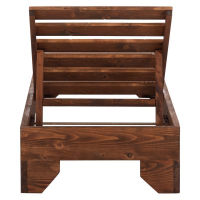 SUNBED HEAVY-DUTY NIKI HM6682 PINE WOOD IMPREGNATED IN WALNUT 65.5x201x27Hcm.