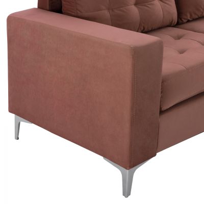 REVERSIBLE CORNER SOFA SANTINO HM3152.12 IN DUSTY PINK 190x75-128x82Υcm.