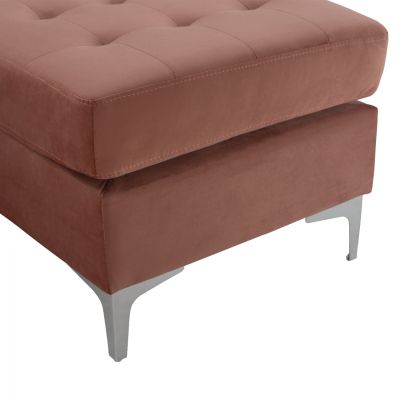 REVERSIBLE CORNER SOFA SANTINO HM3152.12 IN DUSTY PINK 190x75-128x82Υcm.