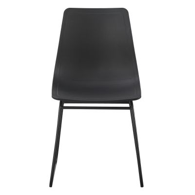 DINING CHAIR HYGGE HM18484.02 POLYPROPYLENE & METAL IN BLACK 42x44x77Hcm.