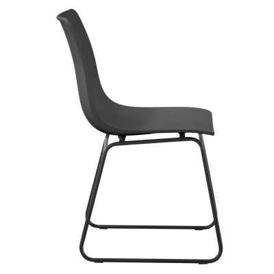 DINING CHAIR HYGGE HM18484.02 POLYPROPYLENE & METAL IN BLACK 42x44x77Hcm.