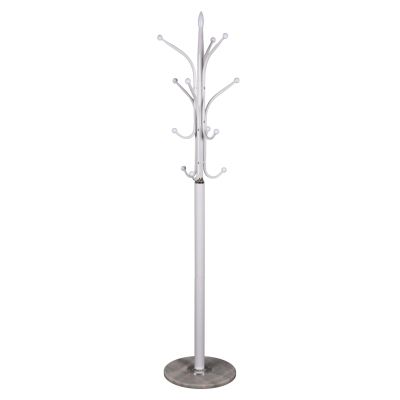 FLOOR STANDING HANGER HM9573.02 METALLIC 13 HANGING POSITIONS-WHITE Φ37x180Hcm.