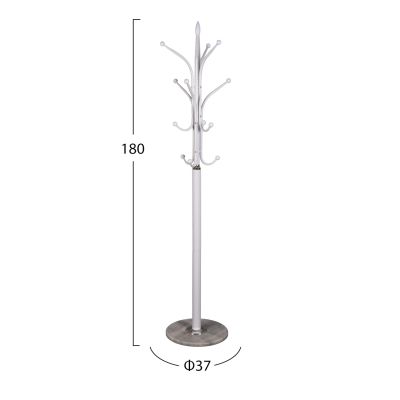 FLOOR STANDING HANGER HM9573.02 METALLIC 13 HANGING POSITIONS-WHITE Φ37x180Hcm.